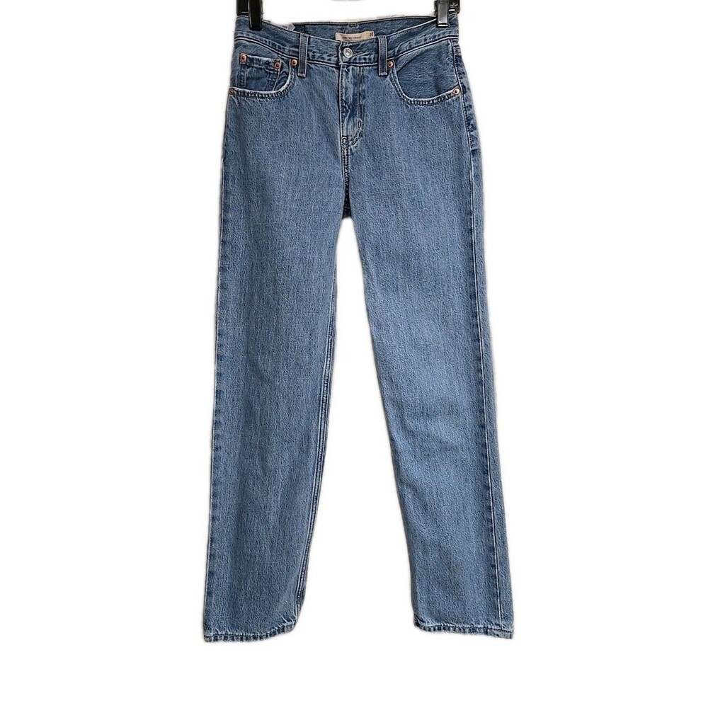 Levi's Low Pro Straight‎ Jeans Light Wash Blue Denim Retro Women’s Size 25